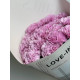 Модный букет из розовых гвоздик